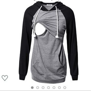 Nursing Long Sleeve Sweatshirt Hoodie